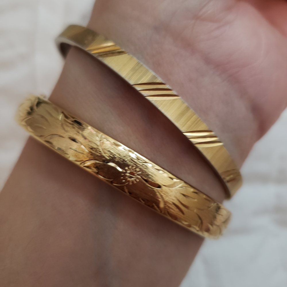 Elegant Gold and Silver Bangle Set